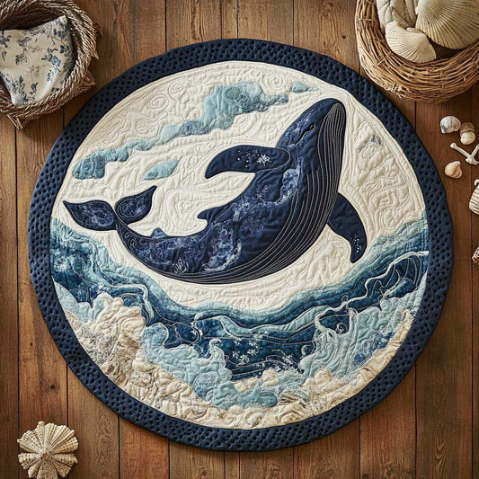 Mystic Whale WN2403075CL Quilted Round Mat