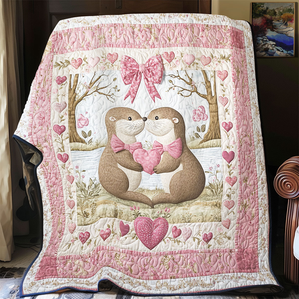 Lovely Couple Otter WY2001087CL Quilt