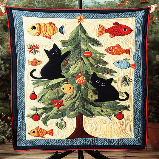 Cozy Tree Black Cat WN1411086CL Quilt