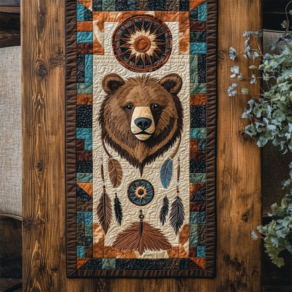 Native Bear WY2904097CL Quilted Table Runner