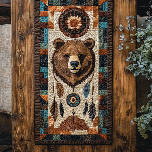 Native Bear WY2904097CL Quilted Table Runner