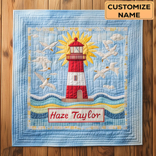 Lighthouse Path WN3107030CL Personalized Baby Quilt