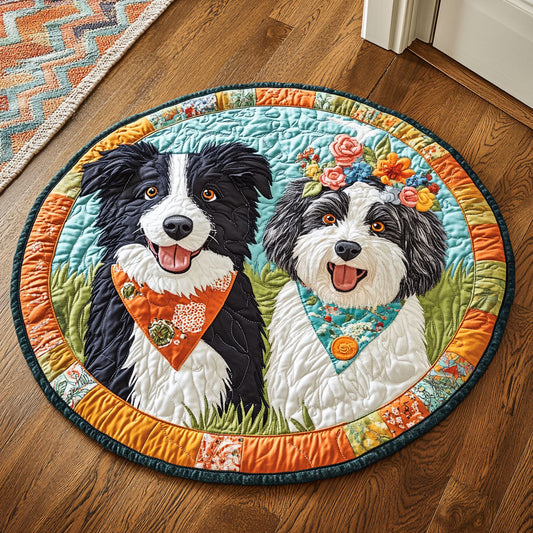 Cheerful Tails Mat CP0307043CL Quilted Round Mat