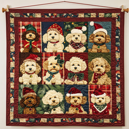 Christmas Poodle WJ1710006CL Quilt