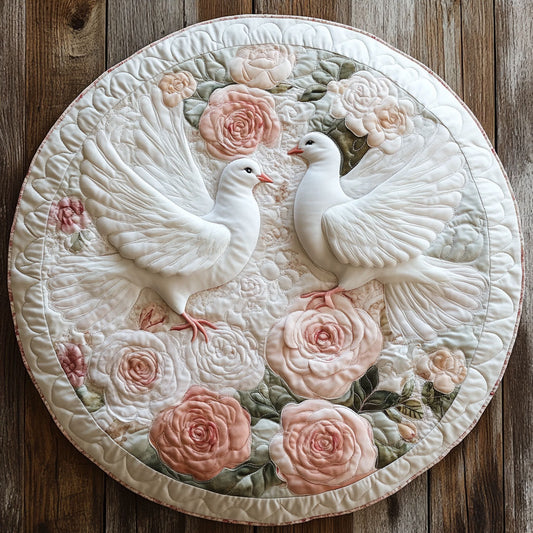 Dove Bloom CW1505115CL Quilted Round Mat