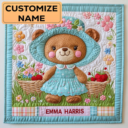 Sweet Bear CW2807063CL Personalized Baby Quilt