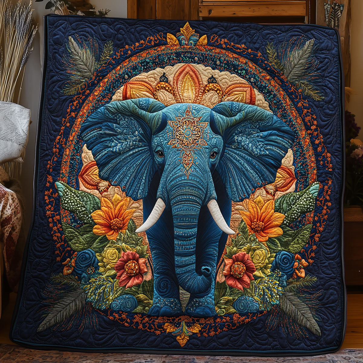 Charming Elephant WX0406010CL Quilt