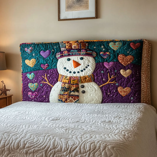 Candy Snowman WN3112004CL Quilted Headboard Slipcover
