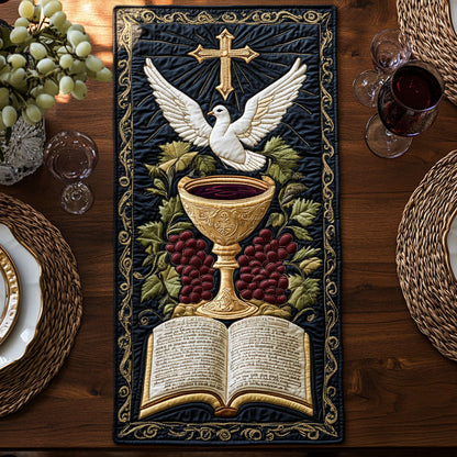 Wings Of Sacrament CP1505005CL Quilted Table Runner