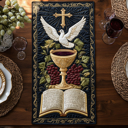 Wings Of Sacrament CP1505005CL Quilted Table Runner