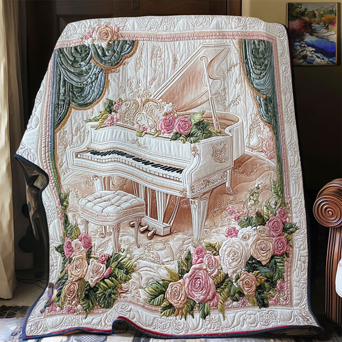 Rose White Piano WY2712062CL Quilt