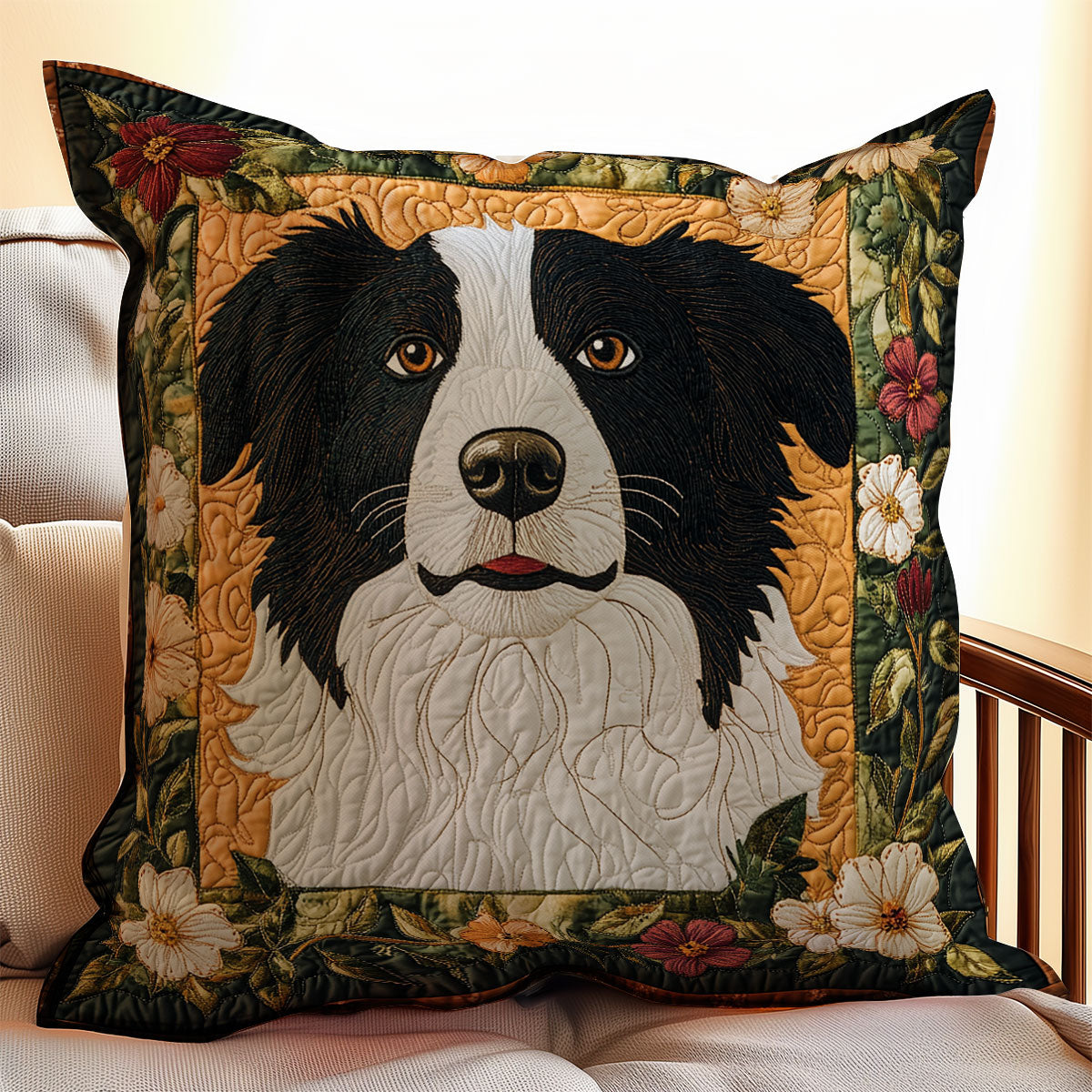 Adorable Border Collie WX1802115CL Quilt Pillow Case