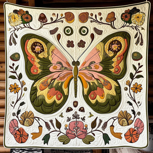 Antique Embroidered Butterfly WJ1402002CL Quilt