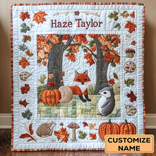 Autumn Forest Patchwork WN2107001CL Personalized Baby Quilt