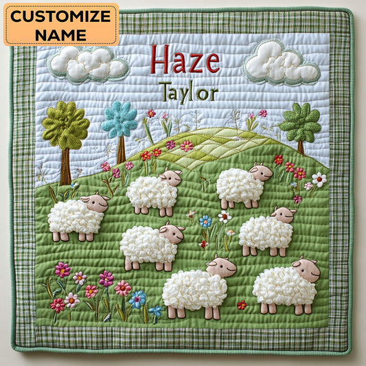 Baby Sheepland WN2107002CL Personalized Baby Quilt