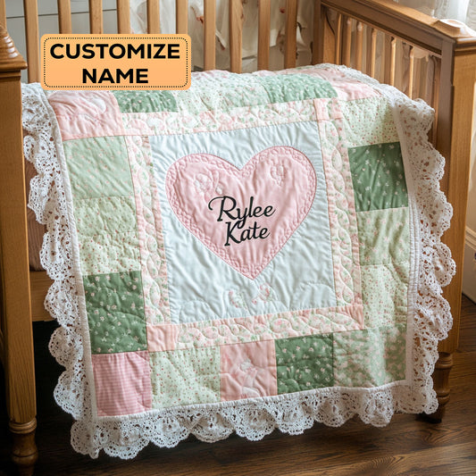 Beautiful Flower WJ1207002CL Personalized Baby Quilt
