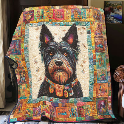 Black Terrier In Mayan WY1001108CL Quilt