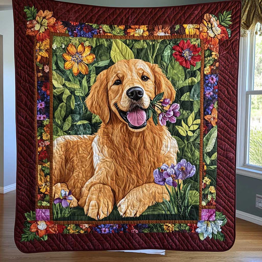 Blossom Golden Retriever WP1300152CL Quilt