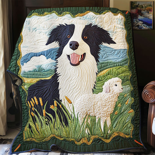 Border Collie And Lamb WX1302010CL Quilt