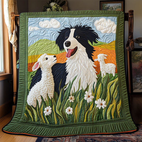 Border Collie And Lamb WX1302011CL Quilt