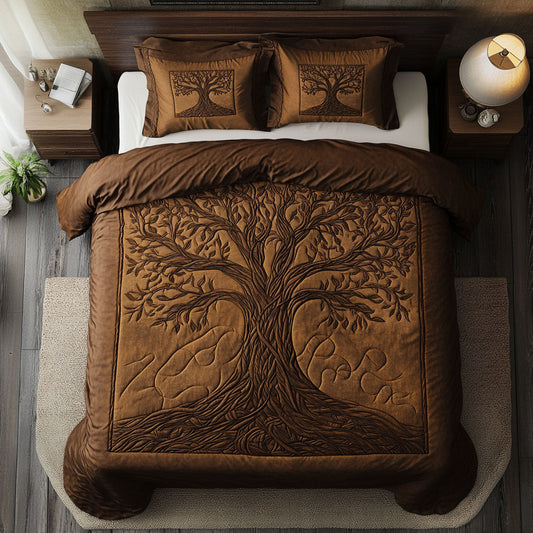 Brown Tree of Life YR2601012CL Duvet Cover Set