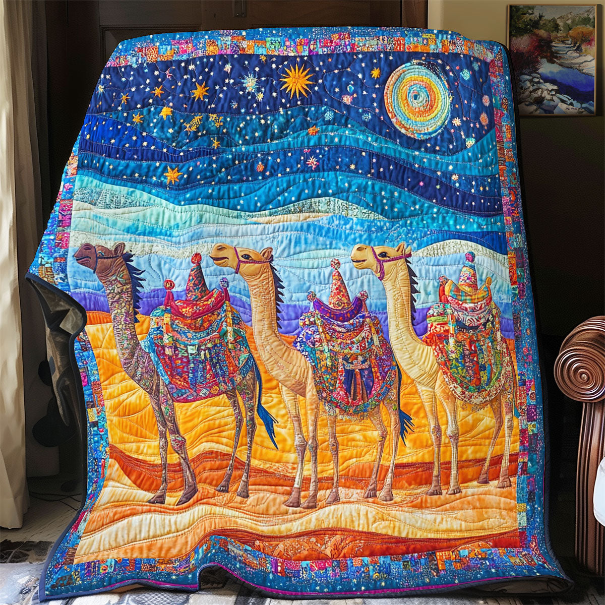 Camel In Desert WY1001114CL Quilt