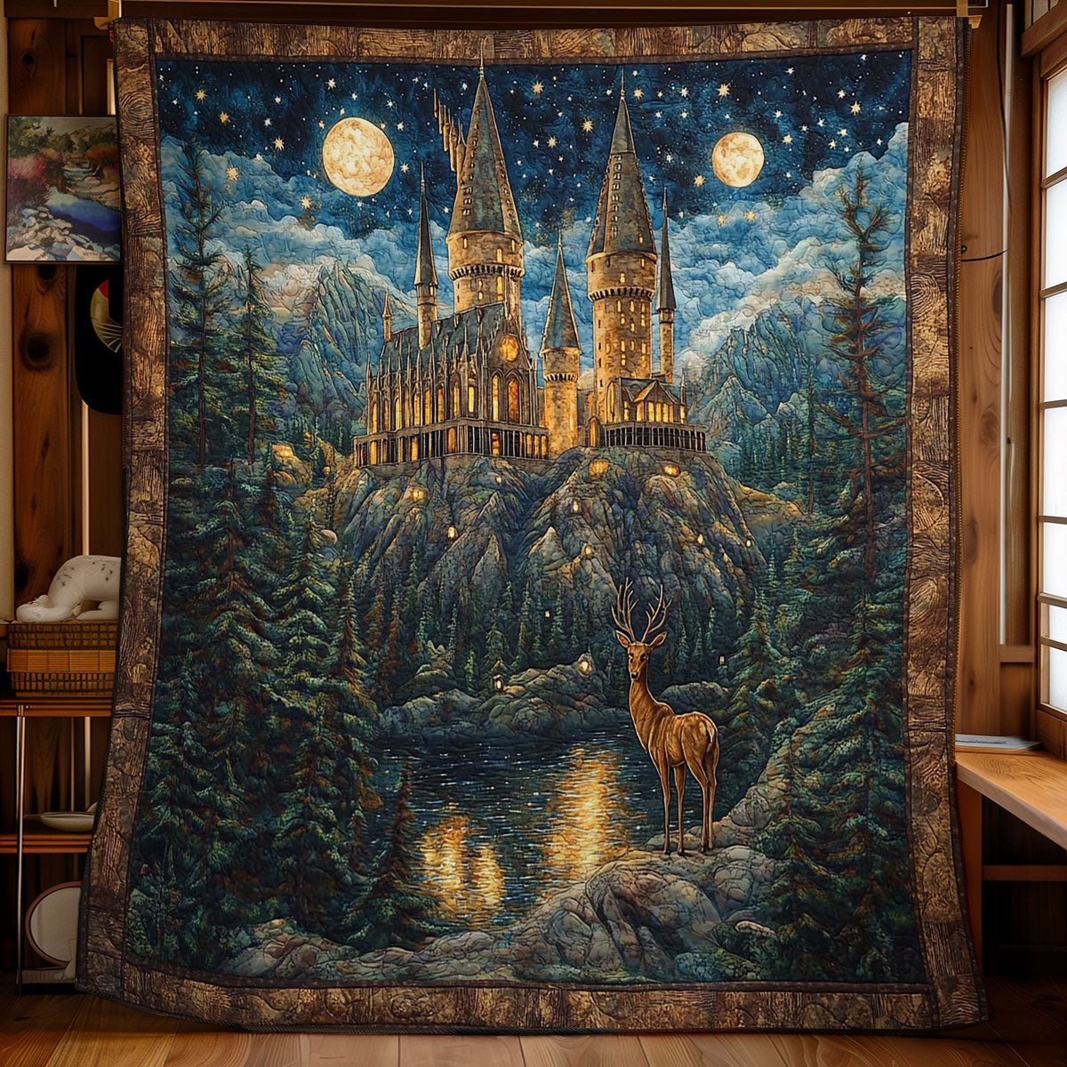 Castle In Night WY1001115CL Quilt