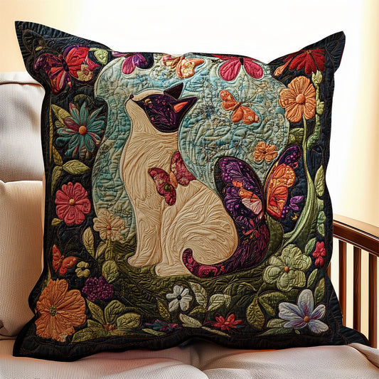 Cat Butterfly WX1302233CL Quilt Pillow Case