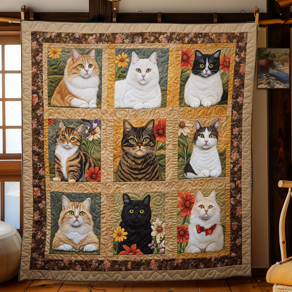 Cat Collection YR1911011CL Quilt