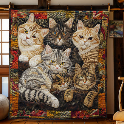 Cat Family WY1001116CL Quilt