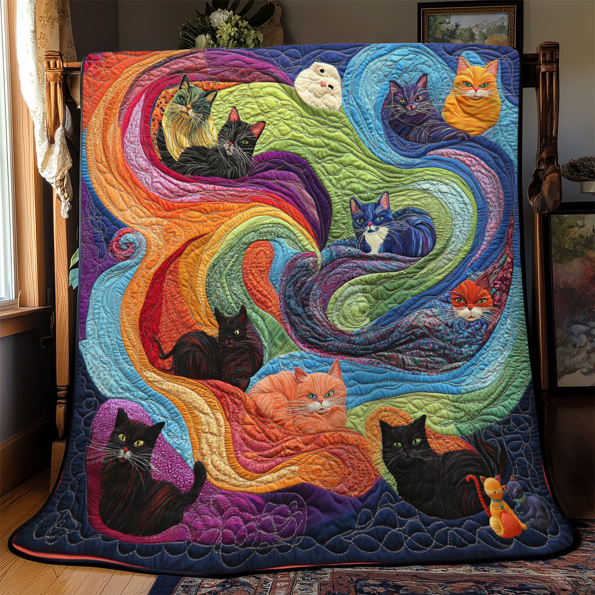 Cat Wave YR1112026CL Quilt