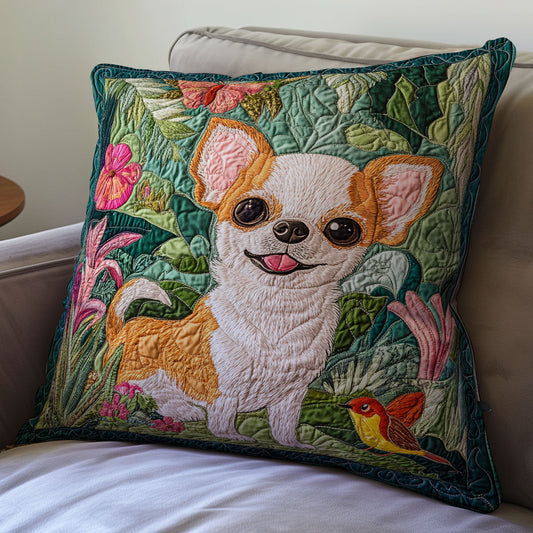 Chihuahua Flower WX1812100CL Quilt Pillow Case