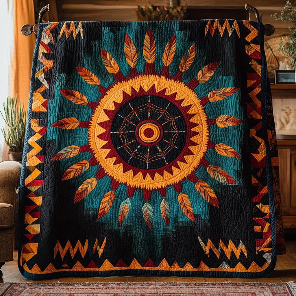 Circle Native Feather WY1507035CL Quilt