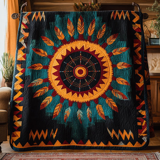 Circle Native Feather WY1507035CL Quilt
