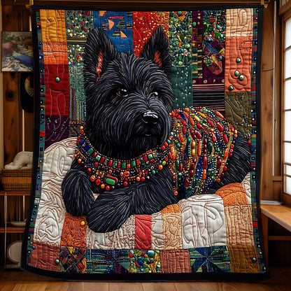 Colorful Terrier Dog WY1001124CL Quilt