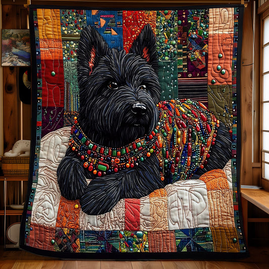 Colorful Terrier Dog WY1001124CL Quilt