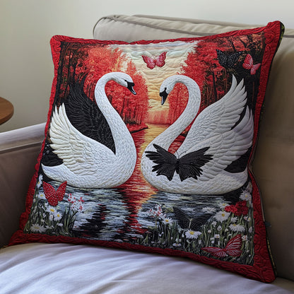 Couple Swan WX2101065CL Quilt Pillow Case