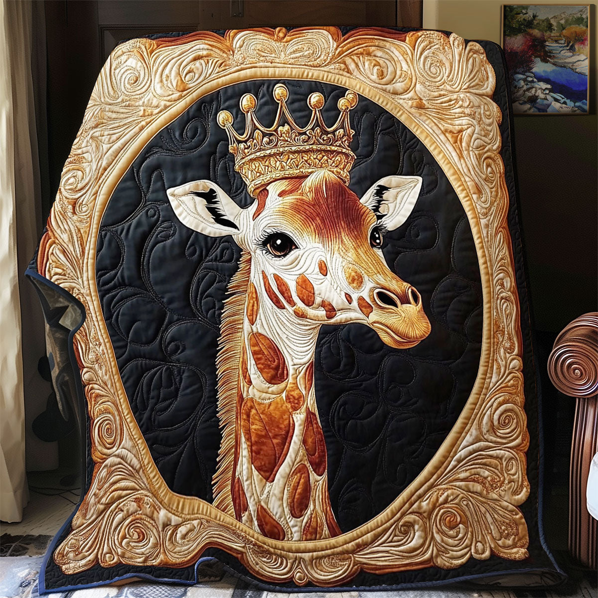 Crown Giraffe WY1001132CL Quilt
