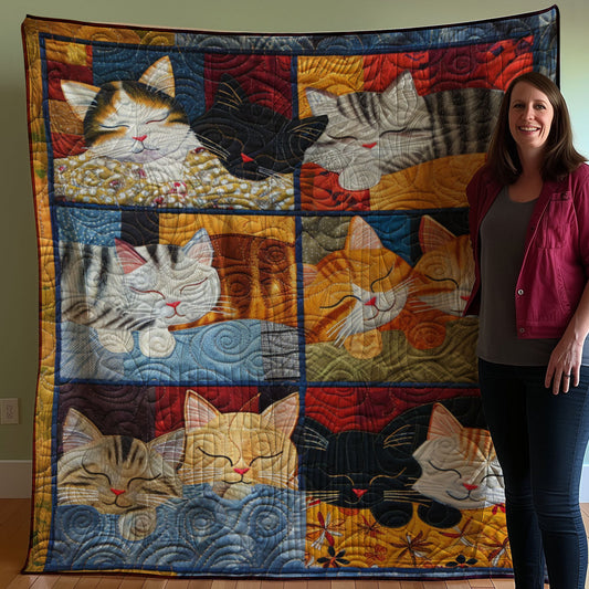 Cute Cat Sleeping YR1608005CL Quilt