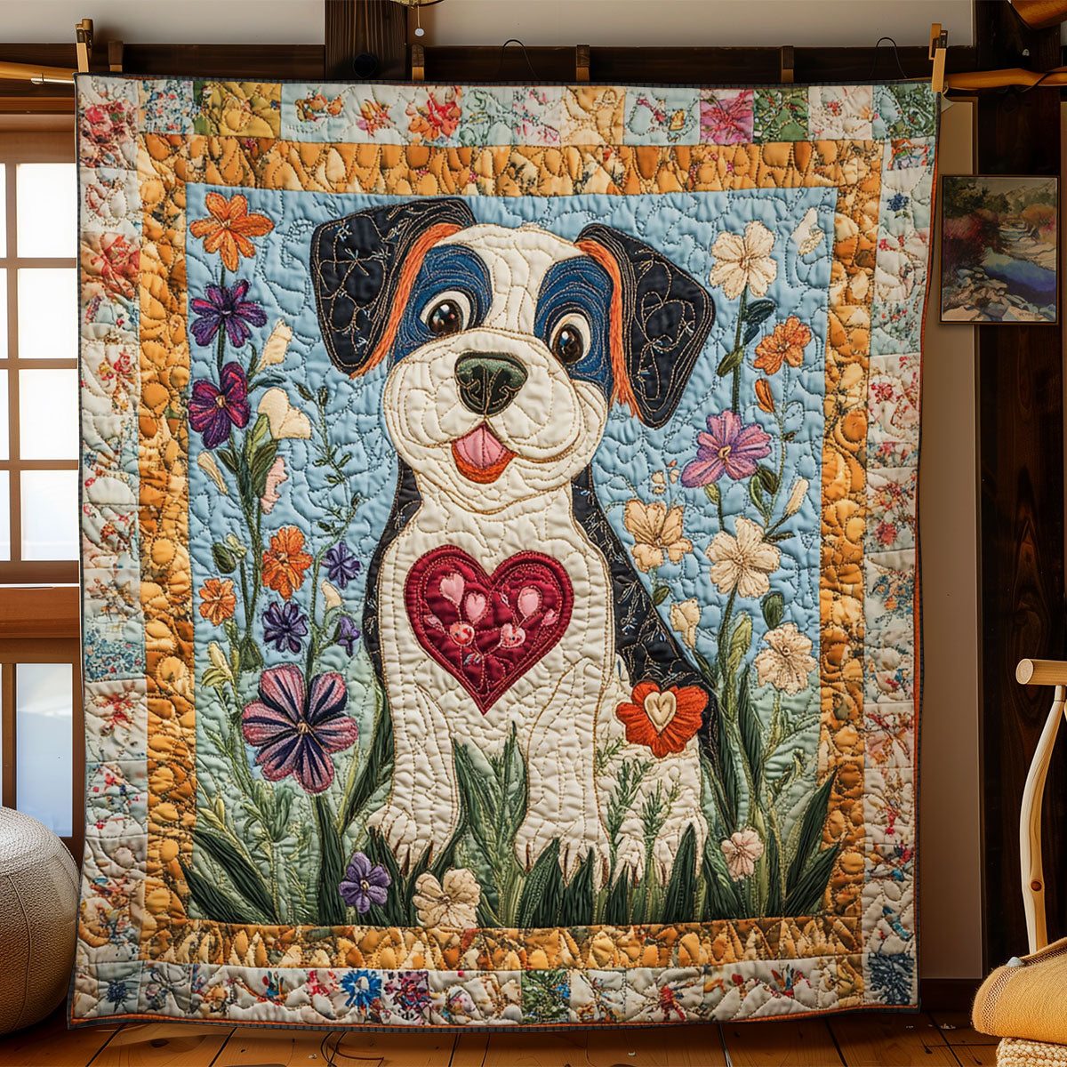 Cute Puppy WY1001136CL Quilt