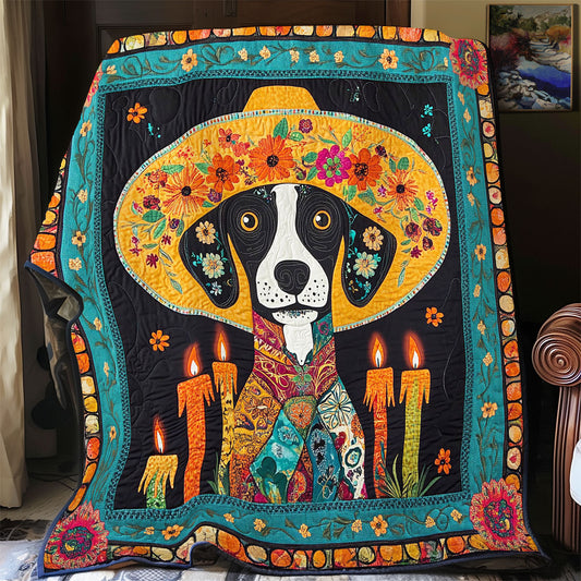 Death Festival Black Dog WY1001138CL Quilt