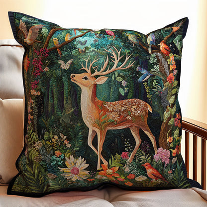 Deer Flower Forest WX1302245CL Quilt Pillow Case