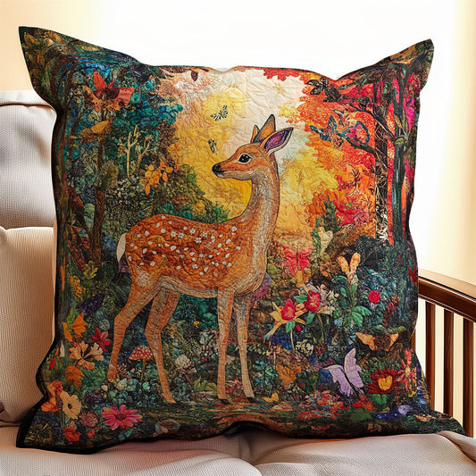 Deer Flower Forest WX1302246CL Quilt Pillow Case