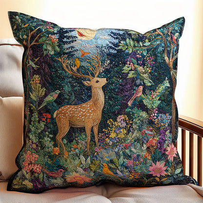 Deer Flower Forest WX1302247CL Quilt Pillow Case