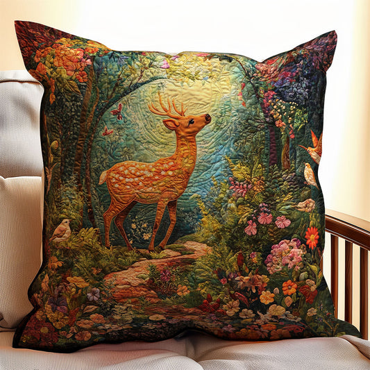 Deer Flower Forest WX1302248CL Quilt Pillow Case