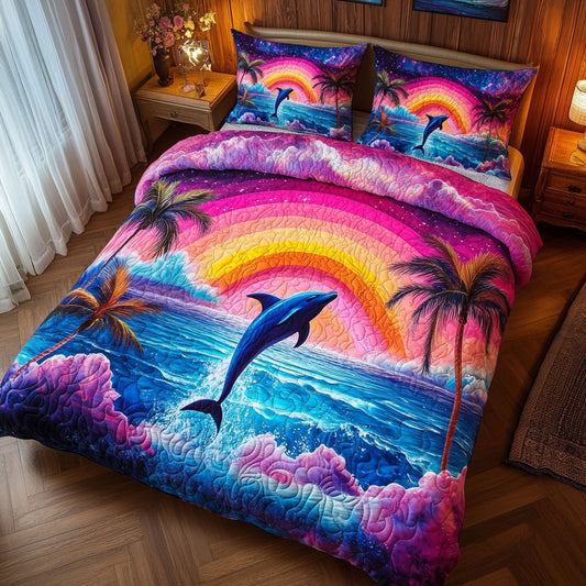 Dolphin Sky Pink WT2201008CL Duvet Cover Set