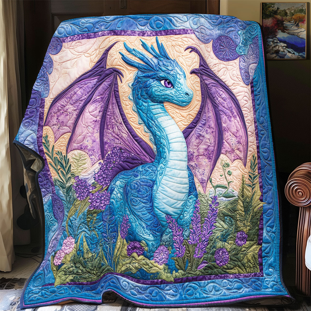 Dragon In Garden WY1001142CL Quilt