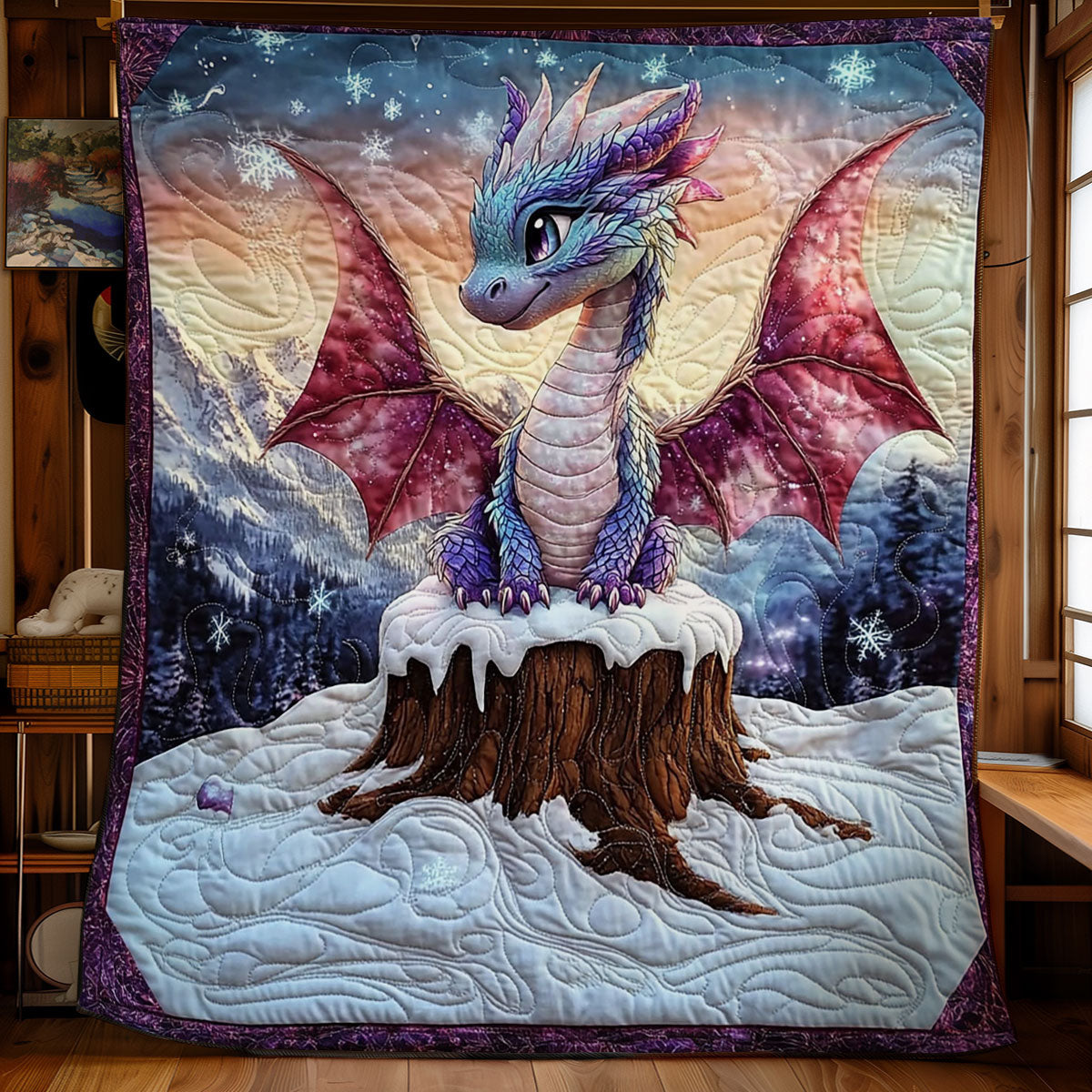 Dragon In Snow WY1001144CL Quilt