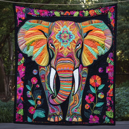 Elephant Flower WT2101007CL Quilt