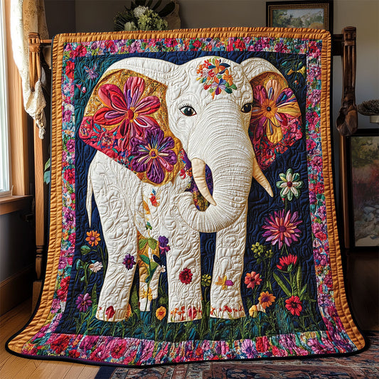 Elephant Flower WX1302045CL Quilt